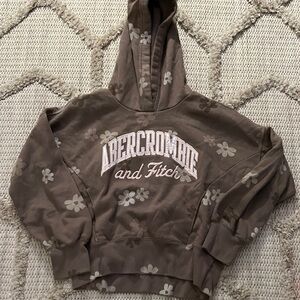 Abercrombie & Fitch Tan Floral Hoodie